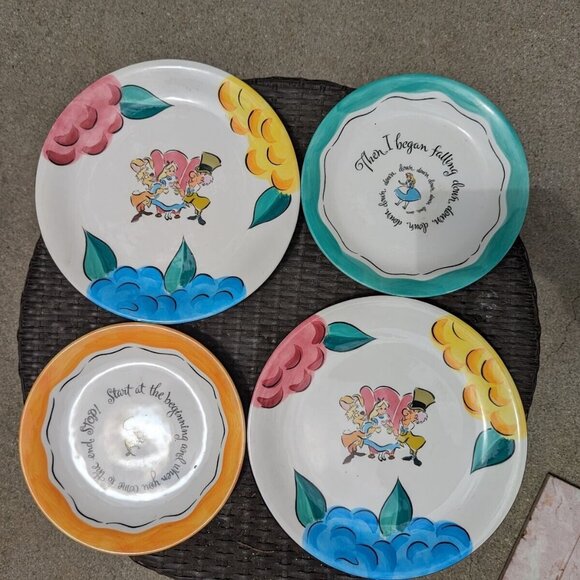 Alice in Wonderland Disney Plates - Set of 4 - Picture 4 of 4